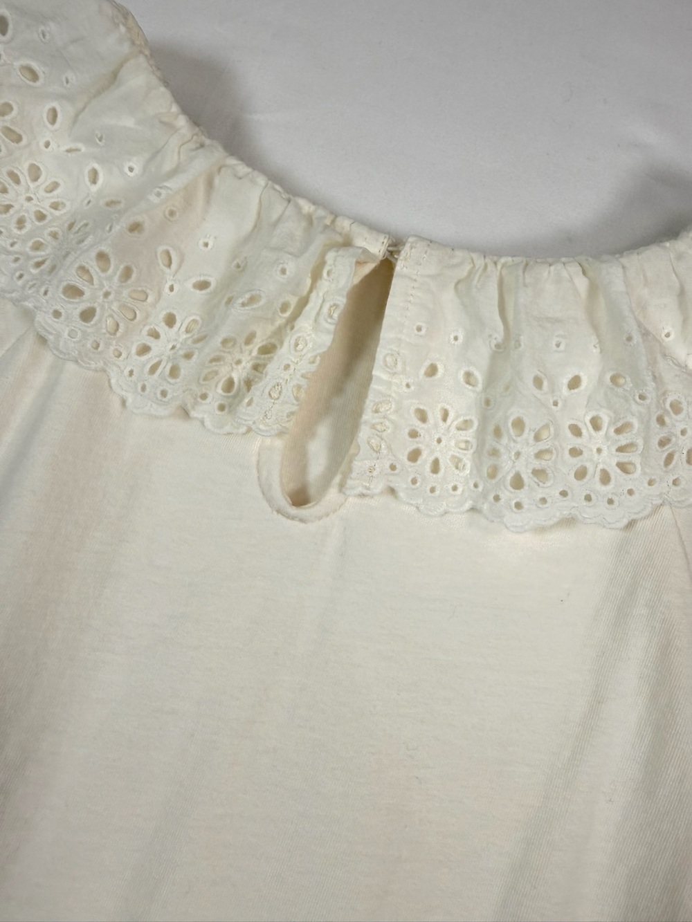 CREWCUTS Girls M Eyelet Lace Collar Blouse Cottagecore Romantic‎ Feminine - Picture 7 of 12